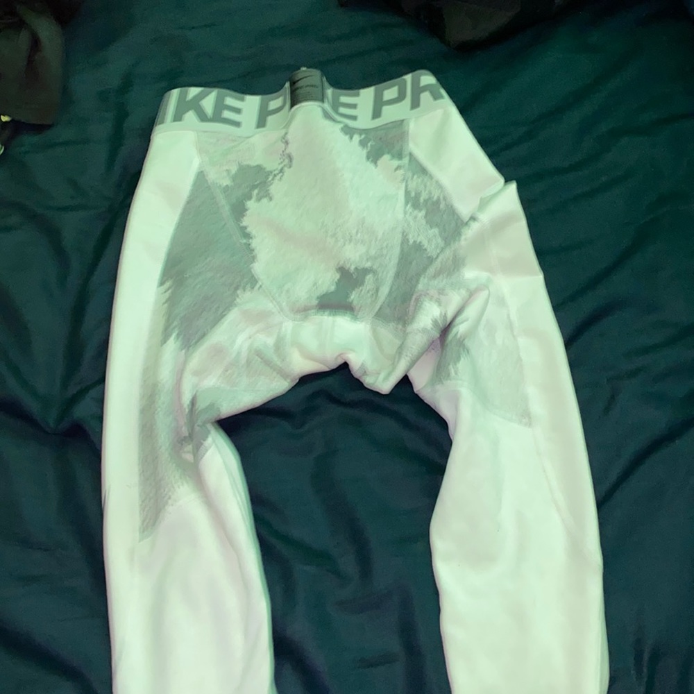 Nike compression pants white